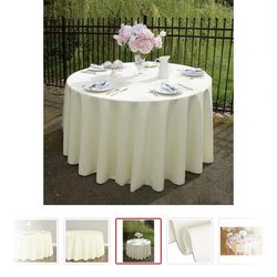 Ivory  tablecloth