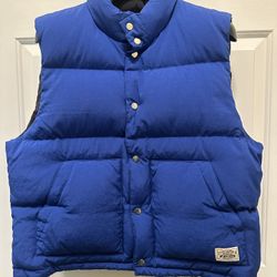 Stussy Royal Reversible Down Workgear Vest Size Medium