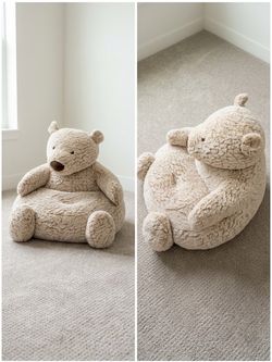 Large stuffed bear chair for kids