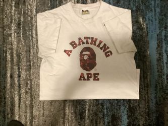 Bape RED on white shirt S