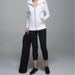 LULULEMON Rare Star Crushed Coal Black Wunder Under Crop II (Roll Down) Leggings