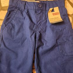 Boys New Levi's Blue Cargo Shorts (Size 5)