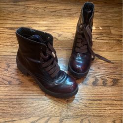 Aldo Combat Dark Purple Boots