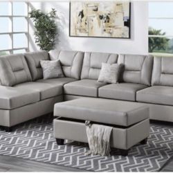 Sectional Sofa + Ottoman