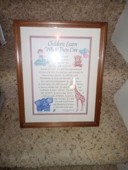 1972 children learn picture frame