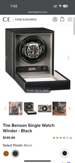 Case elegance The Benson Single Watch Winder - Black