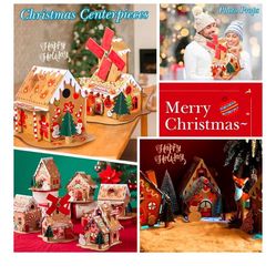 12 or 24 sets Gingerbread House Kit Bulk Christmas Crafts Gift for Kids(new)