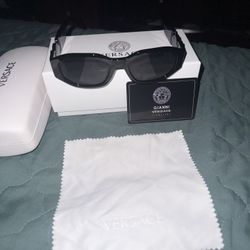 Black And Gold Versace Sunglasses 