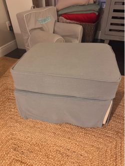 Pottery Barn Kids Ottoman / Footstool – Gray Slipcover