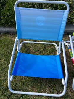Rio brand low beach chair (used)