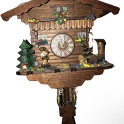 SWISS CLOCK & WOODEN UKRAINIAN EAGLES & FRAME