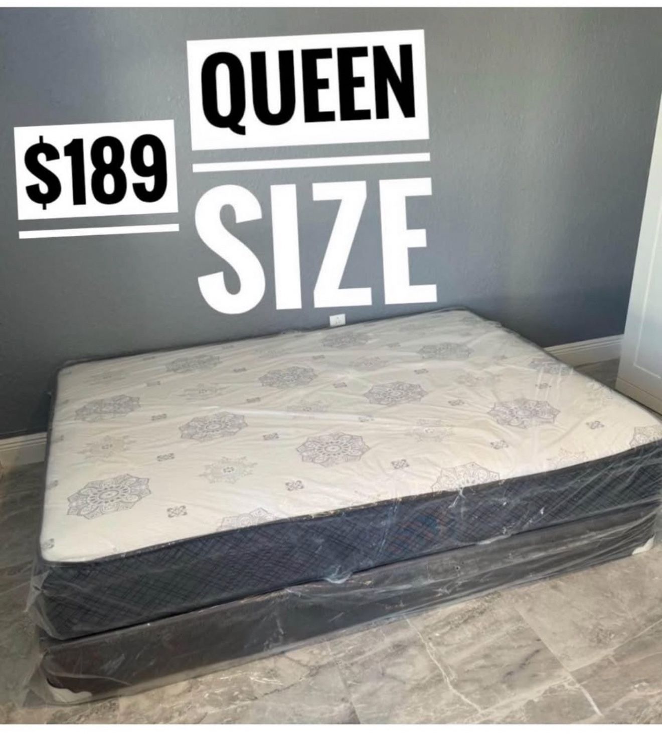 NEW Mattress Queen Size Regular With Box Spring // Offer 🚚