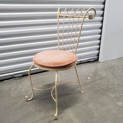 Antique Cast Iron Vanity Regency Chair