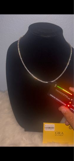 3mm 20inch VVS Moissanite diamond tennis chain PASSES DIAMOND TESTERS