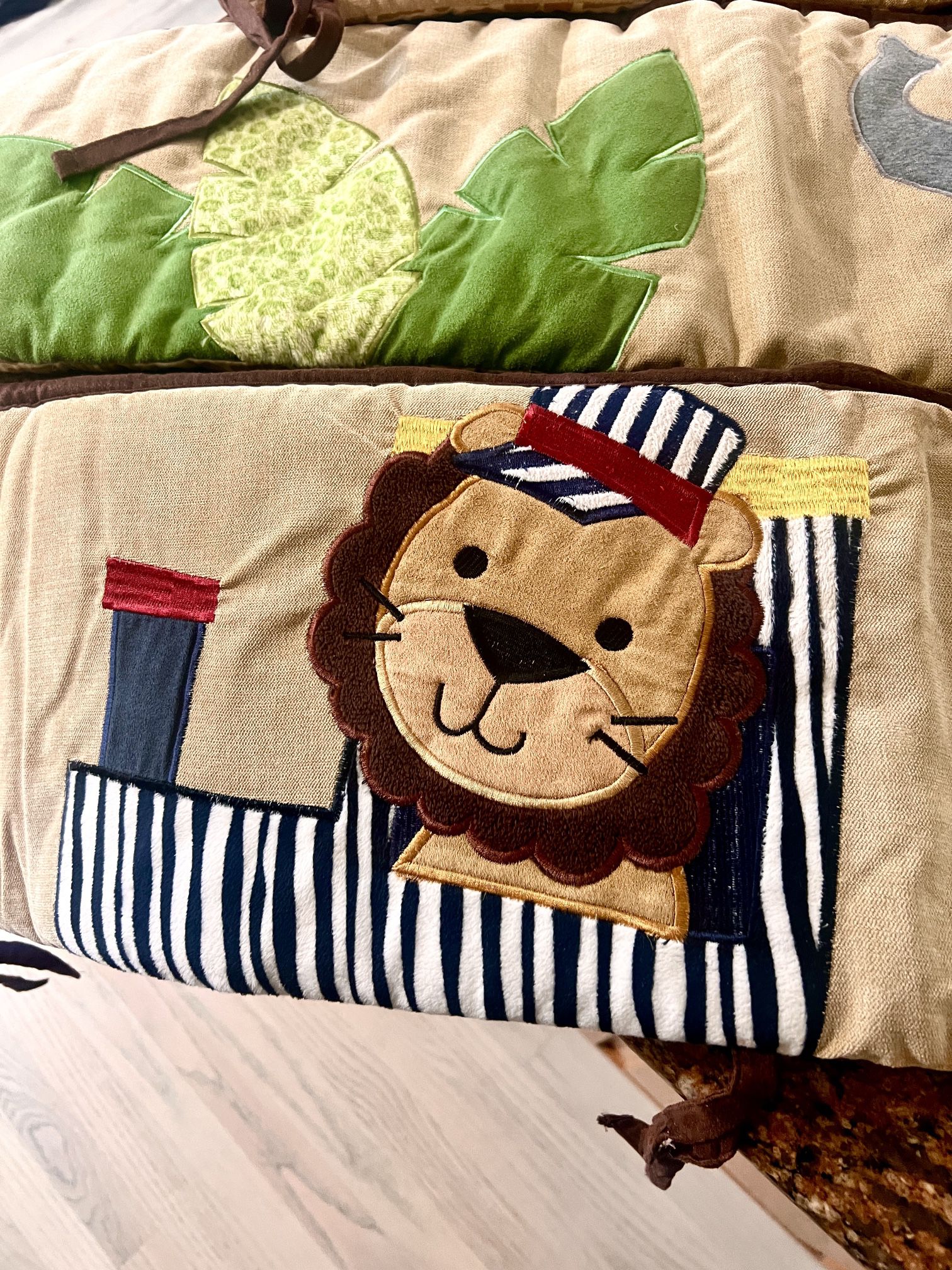 Safari Animals Cotton Baby Crib Bedding Bed + Pillow Case