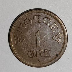 1956  1ore. NORGE Coin