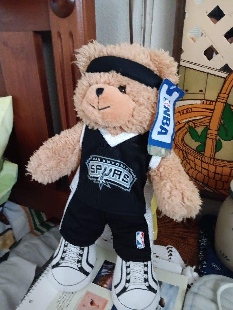 San Antonio Spurs Teddy Bear New With Tags 15"