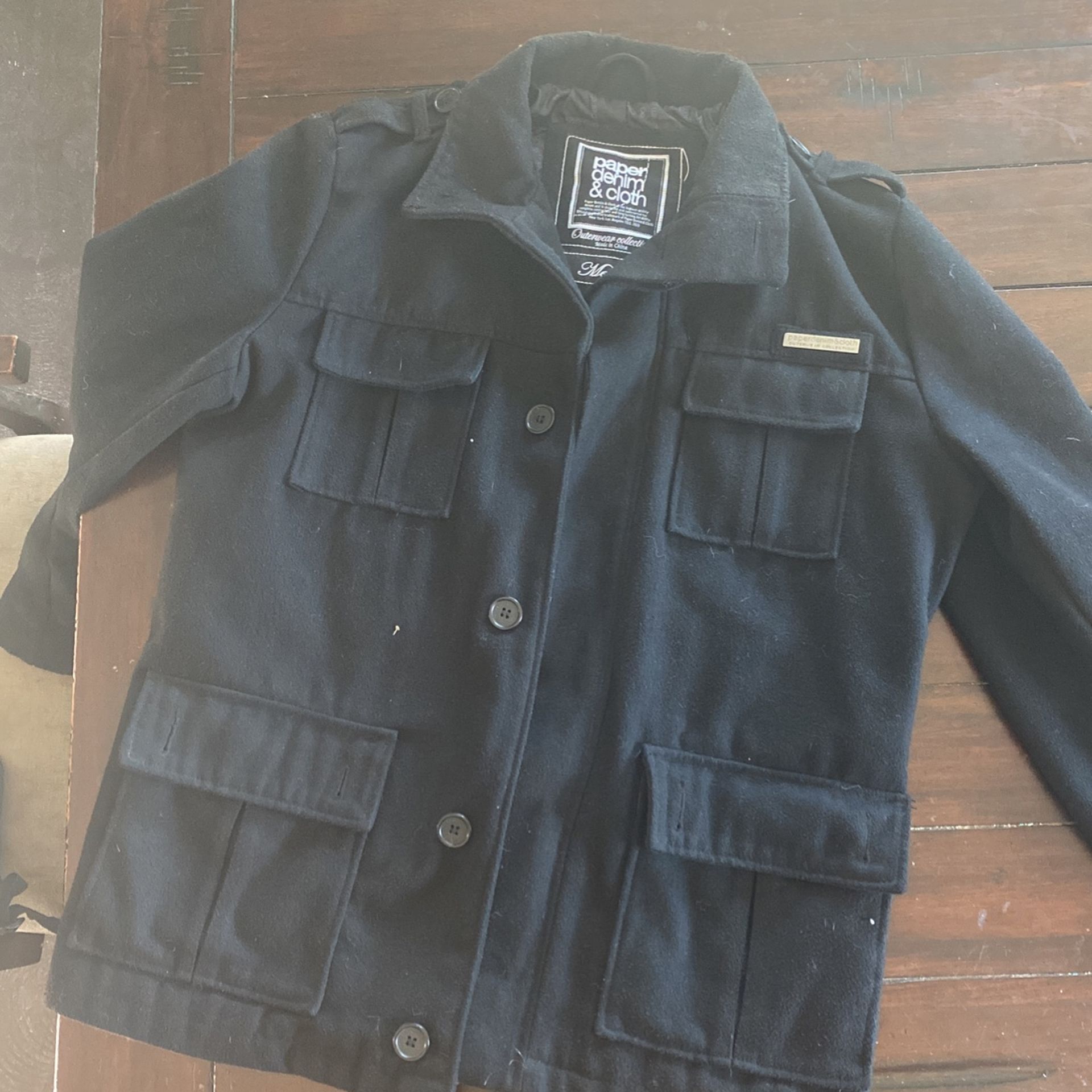 Mens Paper Denim Wool Jacket