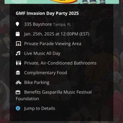 GASPARILLA GMF VIP TIX