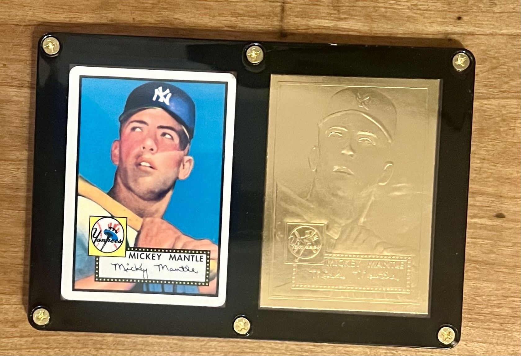 1952 topps #311 MICKEY MANTLE new york yankees reprint rookie card And Gold Card