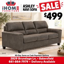 🛋️ Ashley Navi Smoke Sofa 🔥 SALE