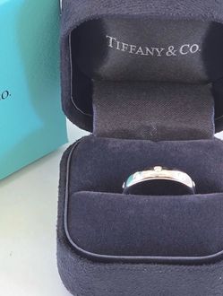 Tiffany & Co Platinum Etoile Diamond Band - Size 5.25