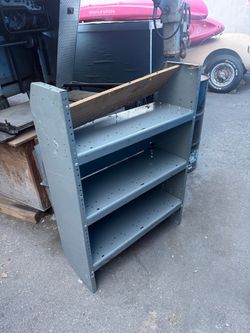 Gray Metal Van Shelving Unit