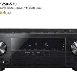 Pioneer VSX-530 5.1-channel home theater receiver with Bluetooth w/Optima wood Speakers and Remote! 