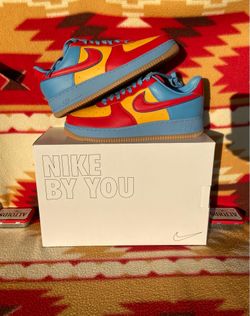 Air Force 1 Nike By You Superman inspire Red Yellow Blue Men’s 10 New