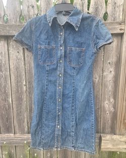 Gap Denim Button-Down Mini Dress