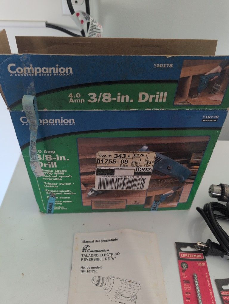 Sears Companion 3/8" Corded Drill