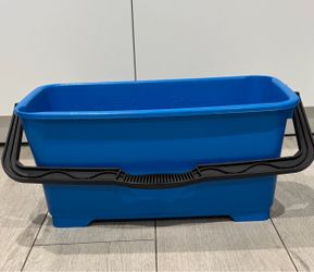 Blue Rectangular Plastic Cleaning Bucket