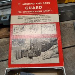  VINTAGE CRAFTSMAN MOLDING AND DADO GUARD FOR RADIAL ARM SAWS