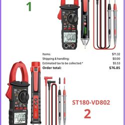 ST180 clamp Type multimeter Ammeter kit Measuring Current capacitance Resistance NVC Detection diode Continuity Duty Cycle(ST180-VD1010)-(ST180-VD802)