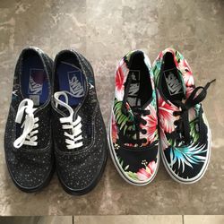2 Pairs Of Vans Off The Wall Shoes