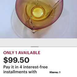 Antique/ Collectible/ Amber  Glass Decorative Bowl