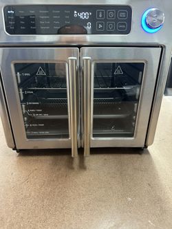 Emeril Lagasse Extra Large French Door Air Fryer Toaster Oven Combo, 24 Cooking Functions and Digital Controls, 7 Accessories Included, Stainless Stee