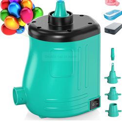  Balloon Pump Electric, 3-in-1 Air Pump for Inflatables & Balloons, 110-120V AC Blower Pump Inflator for Decoration Party, Pool 