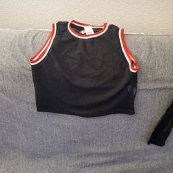 Mesh Jersey Style Crop Top