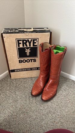 FRYE Men's Sz 10 1/2D Vintage Tall Campus Boots Western Riding USA MADE Style 3021