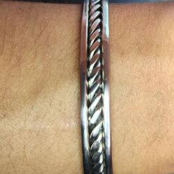 Women’s Stainless Steel Cuff Bracelet – Handmade Polished