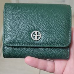 Leather Wallet Green Genuine Leather 