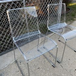 Transparent Clear Acrylic Dining Chair (Set of 2)