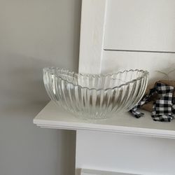 Vintage Sowerby “The Boat” Heavy Glass Bowl