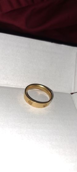 Ring C gold platinated