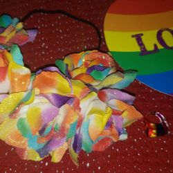 🌈 Rose Rainbow 2pc Hair Band & 90's Ring 🌈