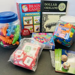 Learning Toy Bundle $10 Animal Counters, Matching Letters, Learning Money Movement Game Usa Puzzle Brain Game Book For Kids Dollar Origami Book