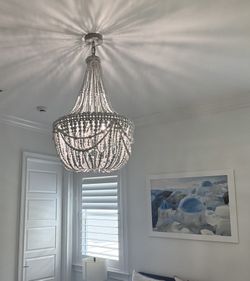 Like New Pottery Barn Boho Bead chandelier