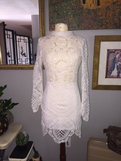 Semi transparent midi embellished dress