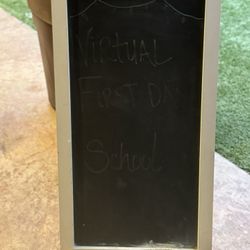 White Chalkboard Standing Sign